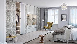 Einbauschrank mit Drehtüren für das Schlafzimmer