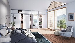 Einbauschrank von CABINET mit Türenprogramm Toreno in der Farbe Reinweiß