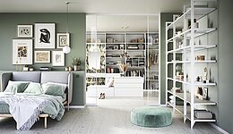 Begehbarer Kleiderschrank von CABINET mit Atrio Regal in weiß