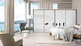 Cabinet Schrank nach Maß mit Motiv nach Wunsch - 4-türig